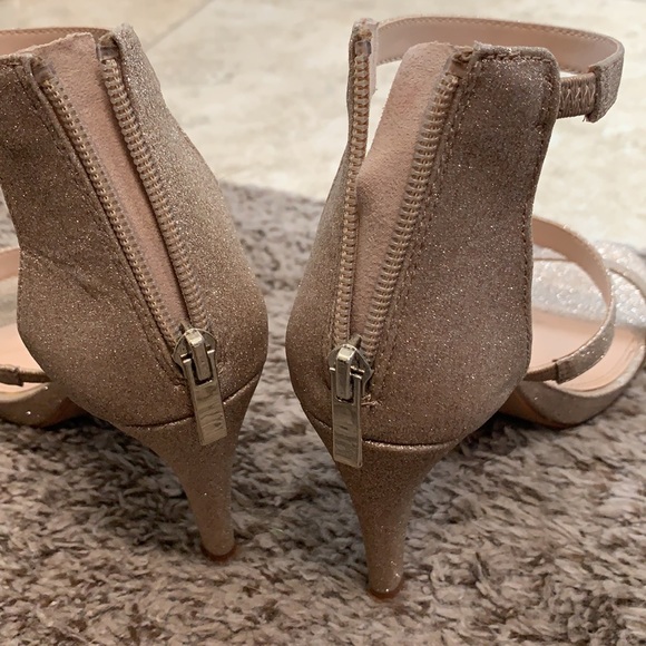 Kelly & Katie nude glitter heels three strap - Picture 7 of 7